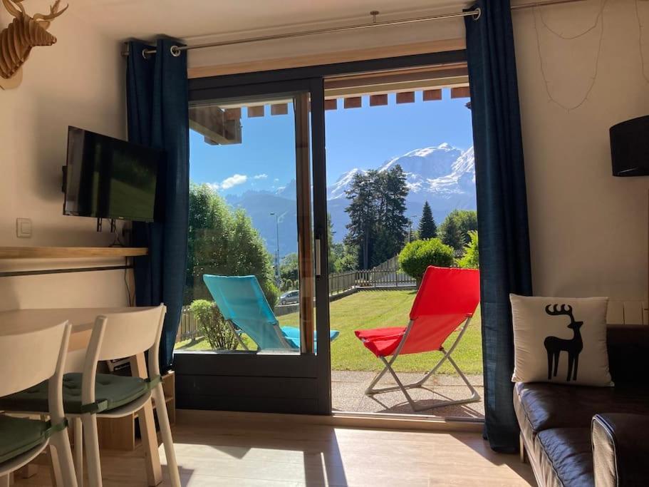 La Marmotte: Vue Mont Blanc, Terrasse, Parking Apartment Combloux Ngoại thất bức ảnh
