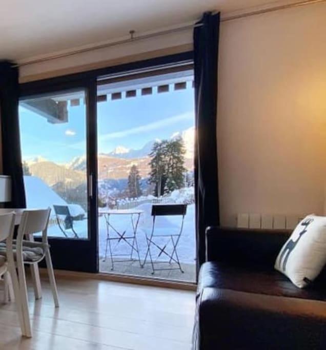 La Marmotte: Vue Mont Blanc, Terrasse, Parking Apartment Combloux Ngoại thất bức ảnh